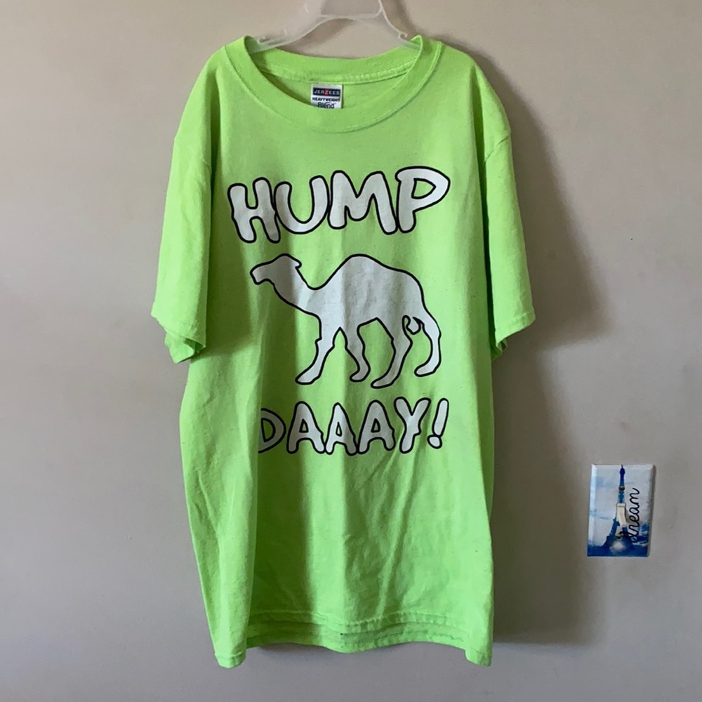 Neon green hump day t